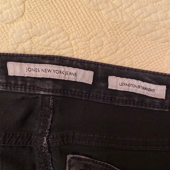Jones New York Faded Black Jeans Sz 14 Lexington - Picture 4 of 9